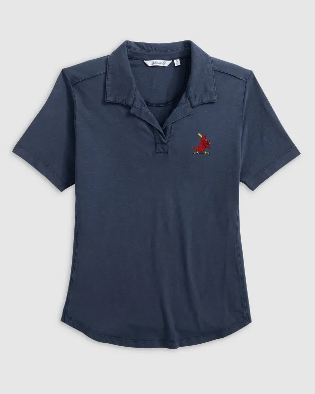 Women's St. Louis Cardinals Coastal Wash Polo - Cooperstown Logo sold by Johnnie-O