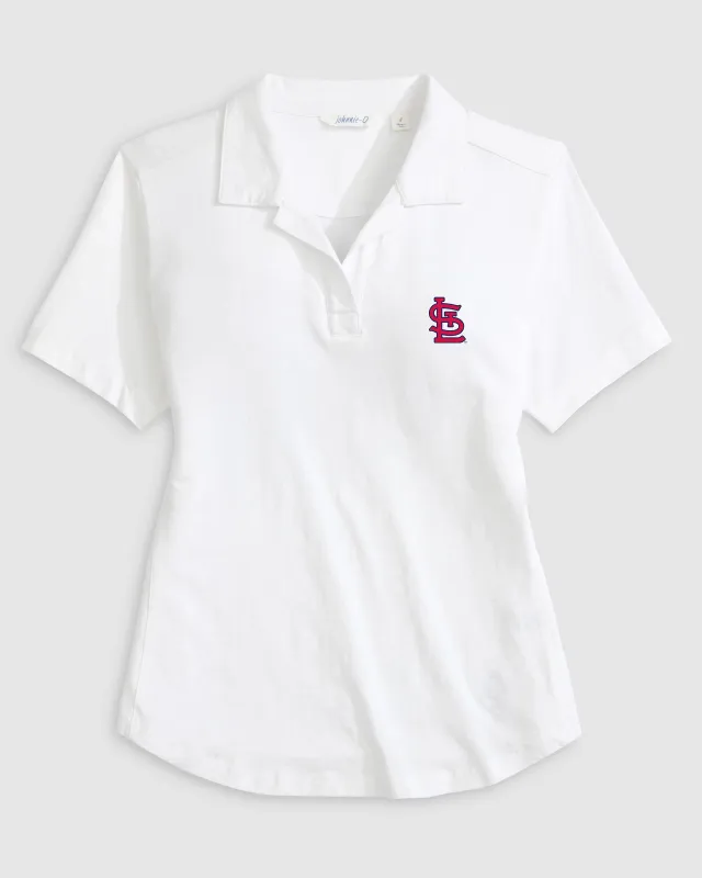 Women's St. Louis Cardinals Coastal Wash Polo made by Johnnie-O