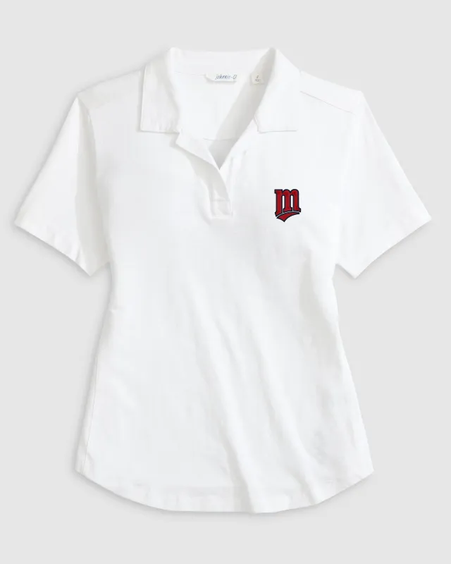 Women's Minnesota Twins Coastal Wash Polo - Cooperstown Logo sold by Johnnie-O