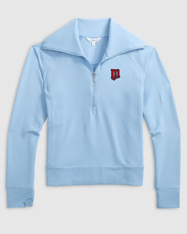 Women's Minnesota Twins Eliza 1/2 Zip - Cooperstown Logo sold by Johnnie-O