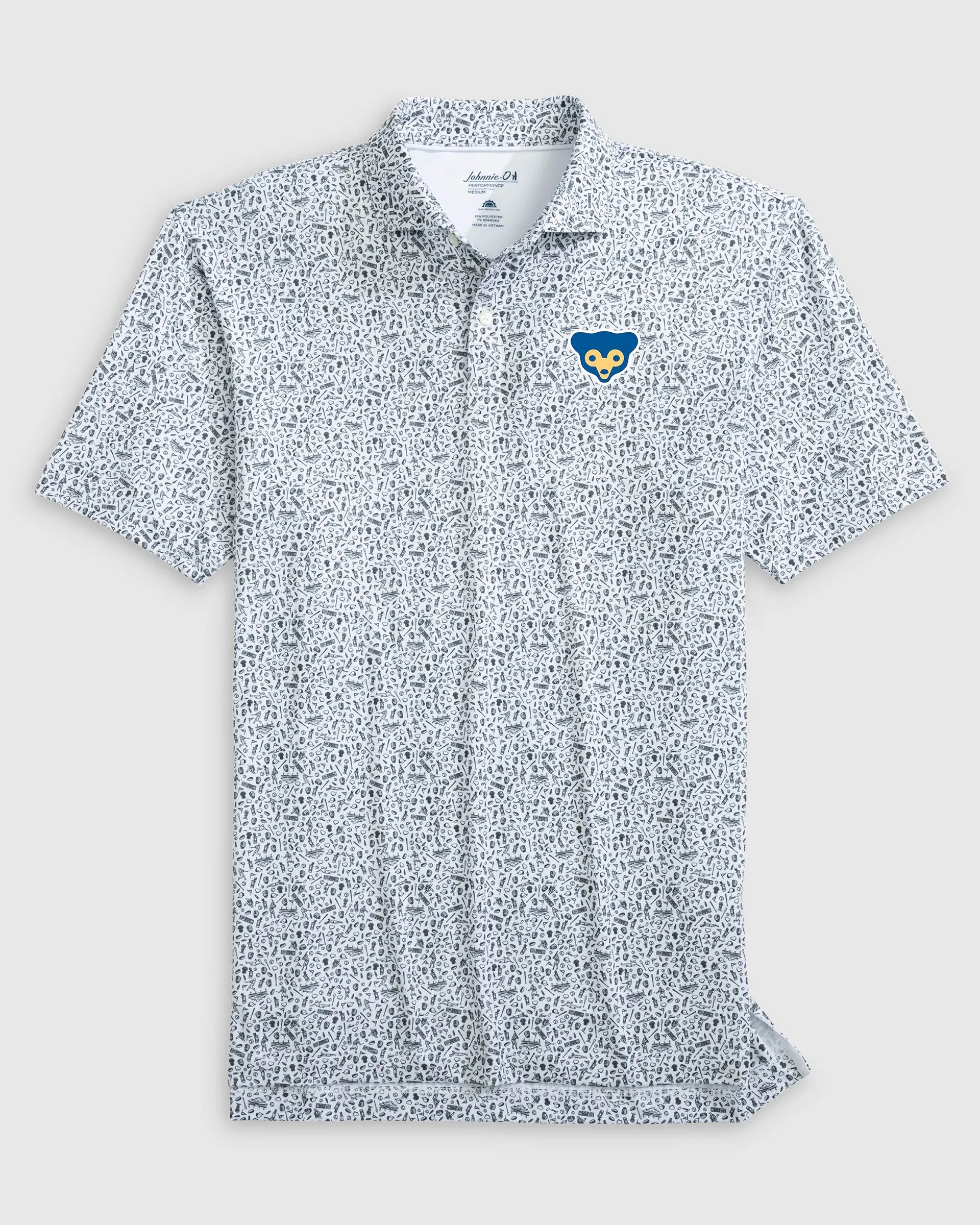 Chicago Cubs Rally Cap Performance Polo - Cooperstown Logo sold by Johnnie-O