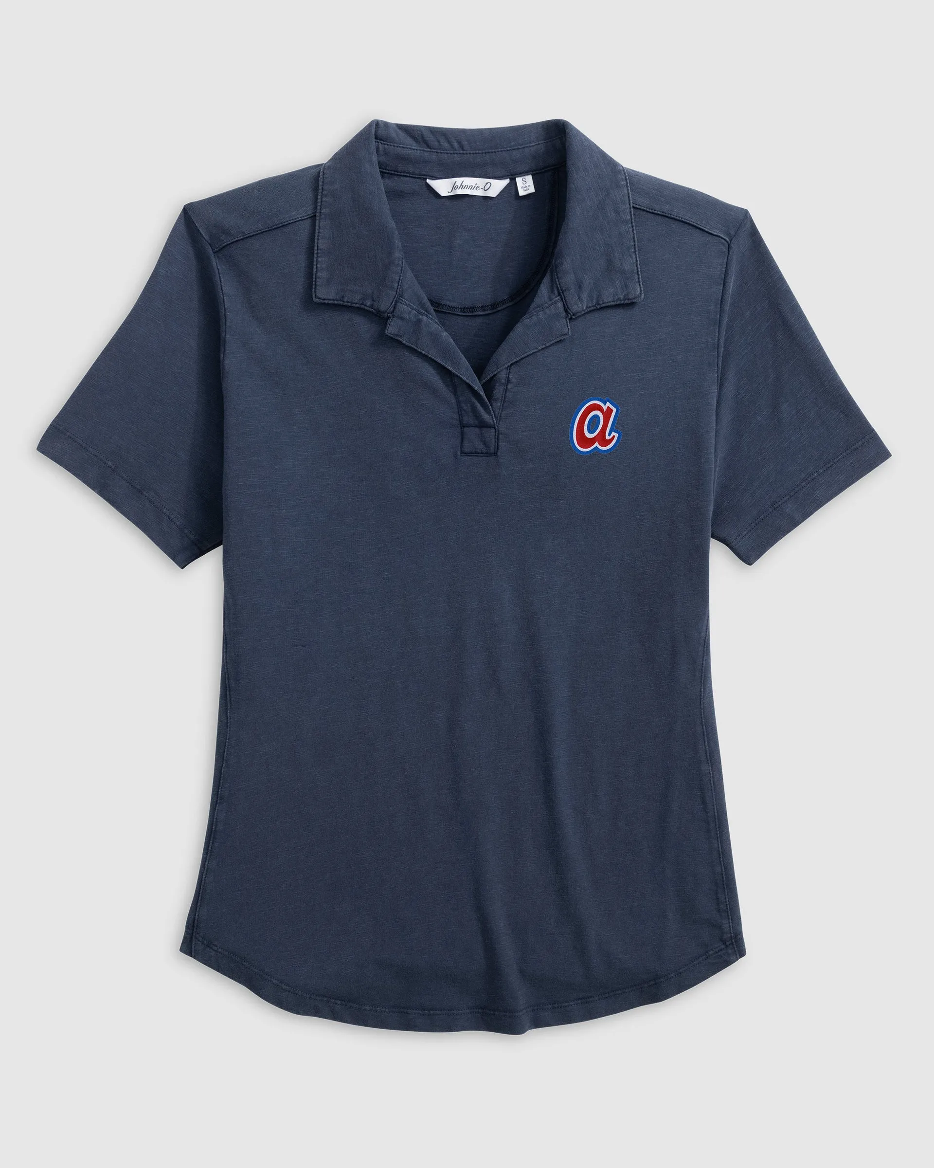 Women's Atlanta Braves Coastal Wash Polo - Cooperstown Logo sold by Johnnie-O product image thumbnail 2