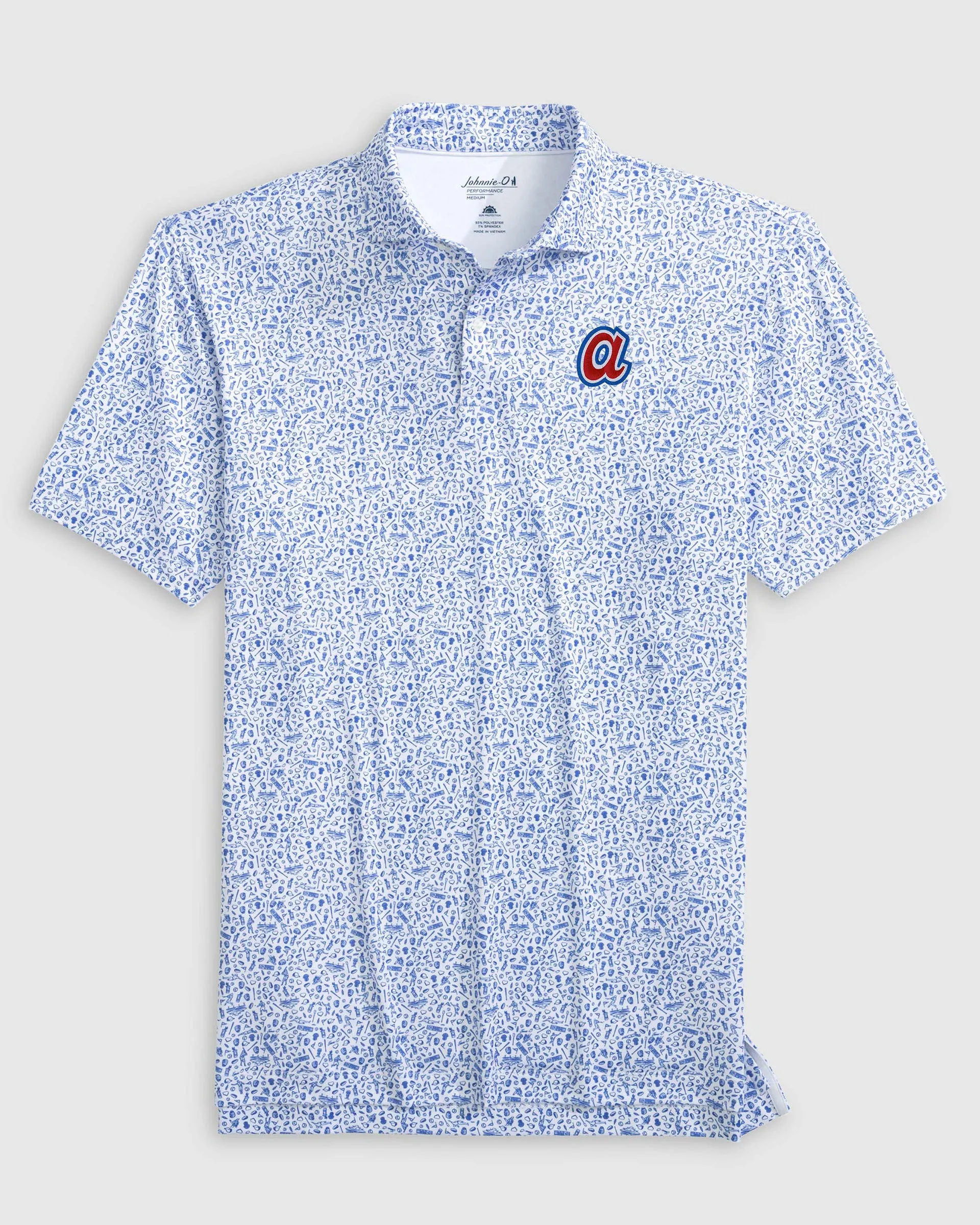 Atlanta Braves Rally Cap Performance Polo - Cooperstown Logo sold by Johnnie-O product image thumbnail 3