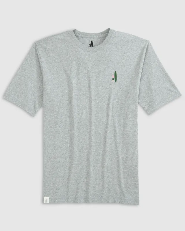 Heathered Spencer T-Shirt - Pink and Green Surfer Logo sold by Johnnie-O