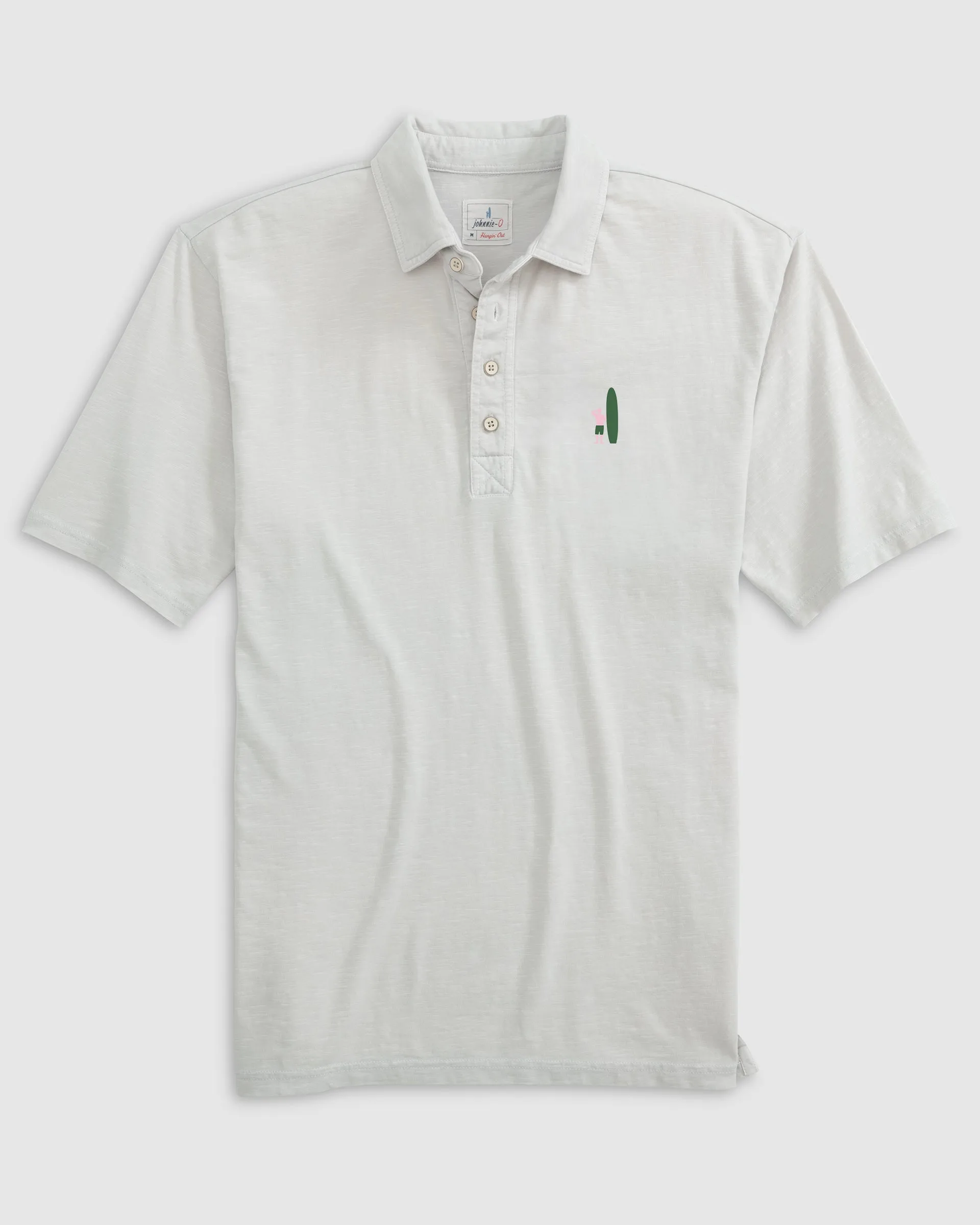 Coastal Wash Original Polo - Pink and Green Surfer Logo sold by Johnnie-O