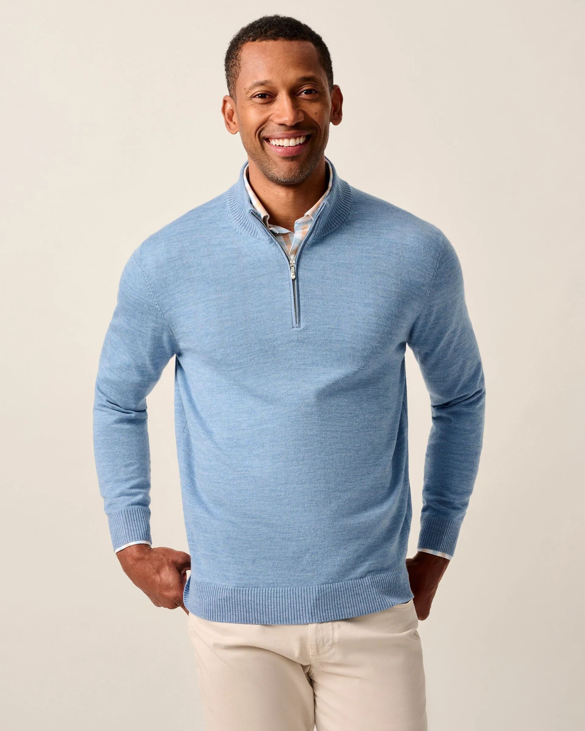 Raynor Merino 1/4 Zip Sweater sold by Johnnie-O