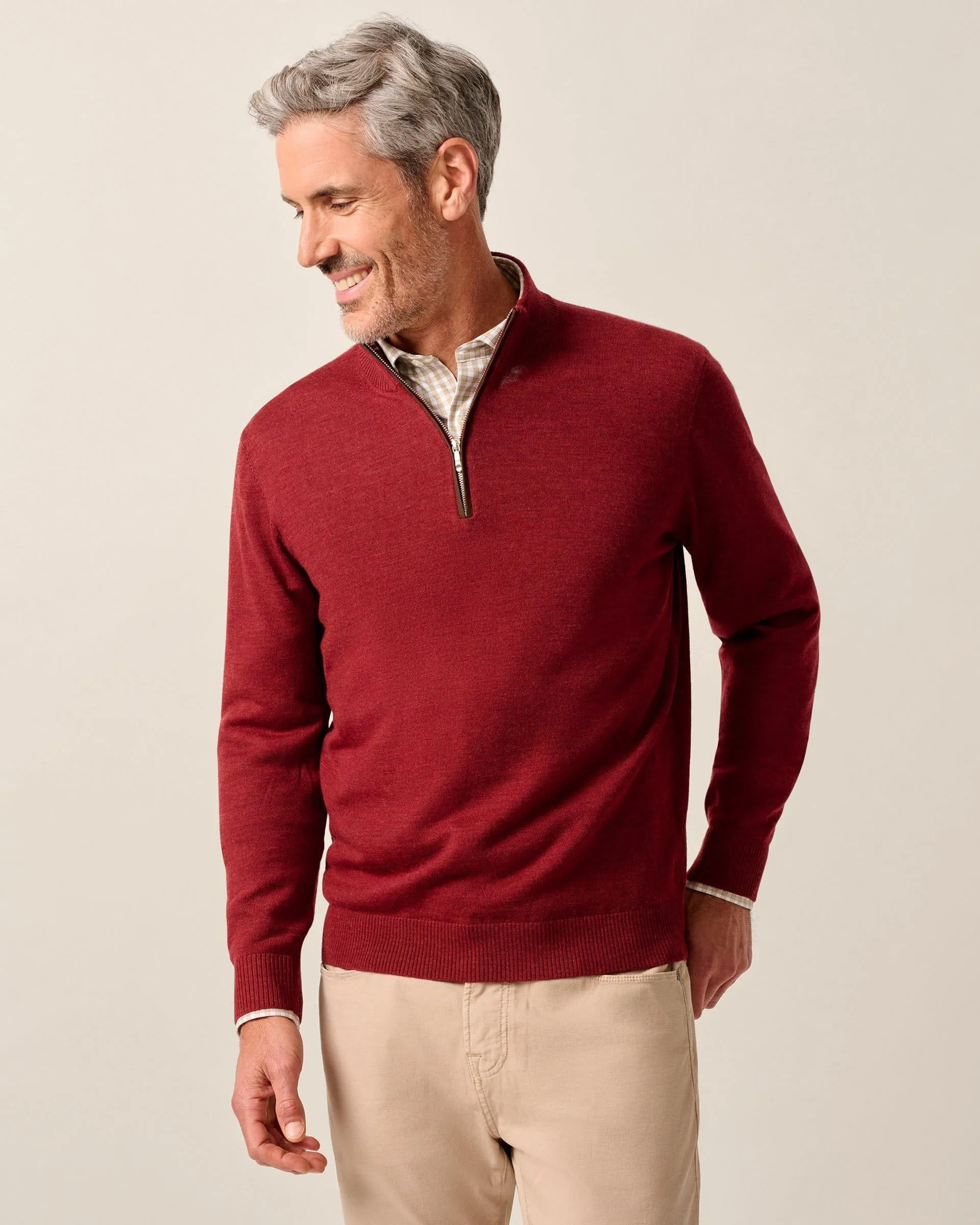 Raynor Merino 1/4 Zip Sweater sold by Johnnie-O product image thumbnail 3