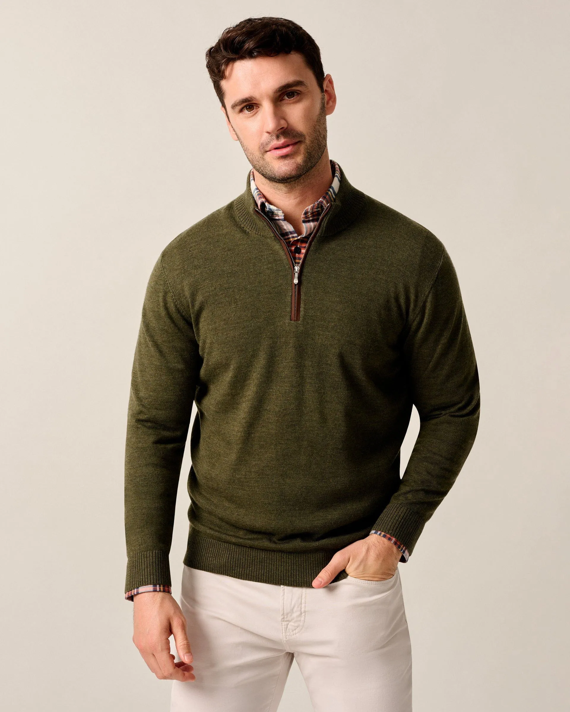 Raynor Merino 1/4 Zip Sweater sold by Johnnie-O