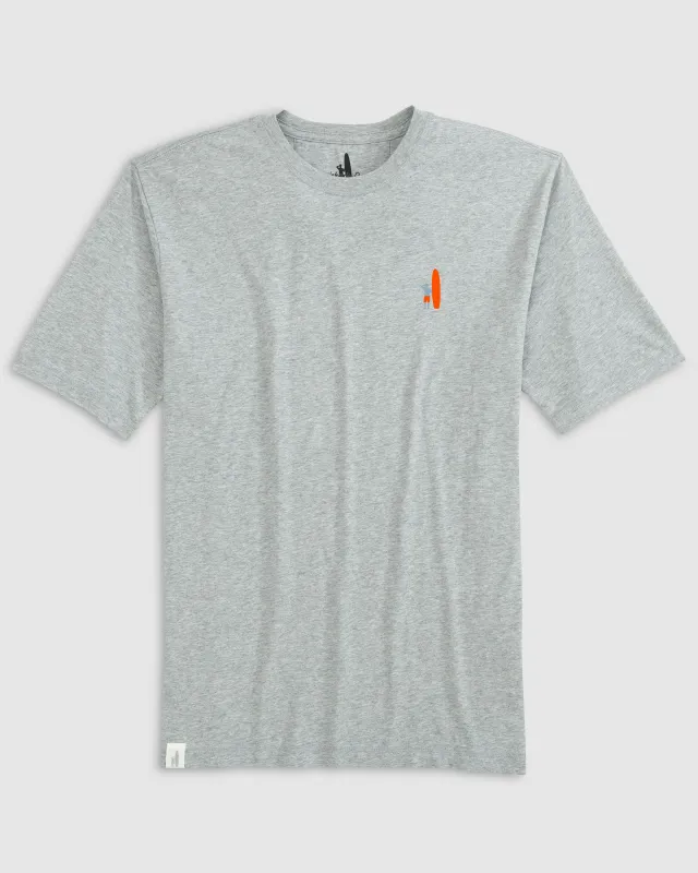 Heathered Spencer T-Shirt - Blue and Orange Surfer Logo made by Johnnie-O