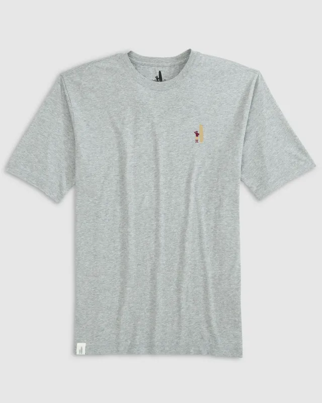 Heathered Spencer T-Shirt - Maroon and Gold Surfer Logo made by Johnnie-O