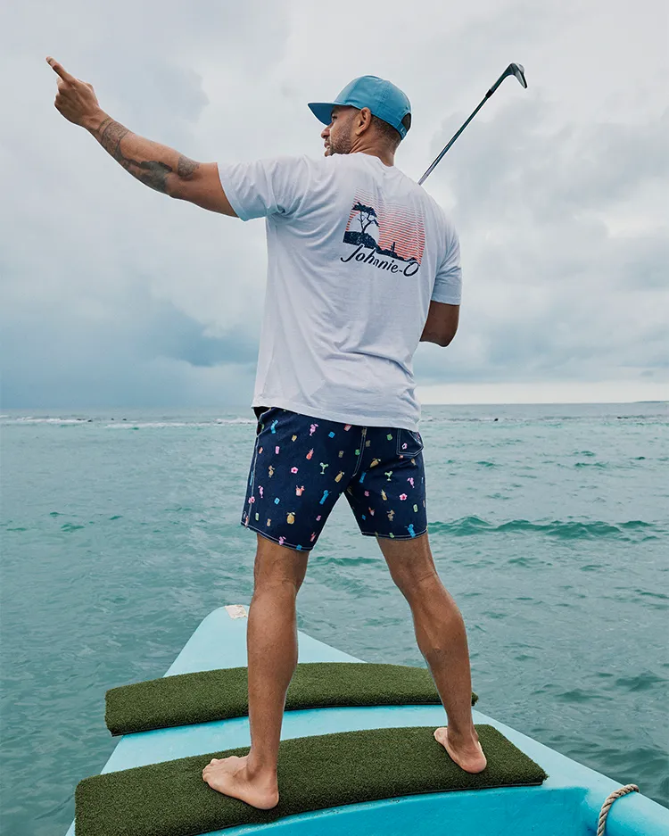 Dale Cotton Blend T-Shirt - Shoreline sold by Johnnie-O product image thumbnail 2