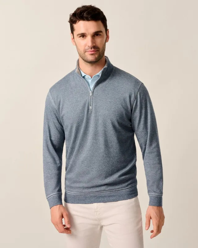 Hanks Lightweight Textured 1/4 Zip Pullover made by Johnnie-O