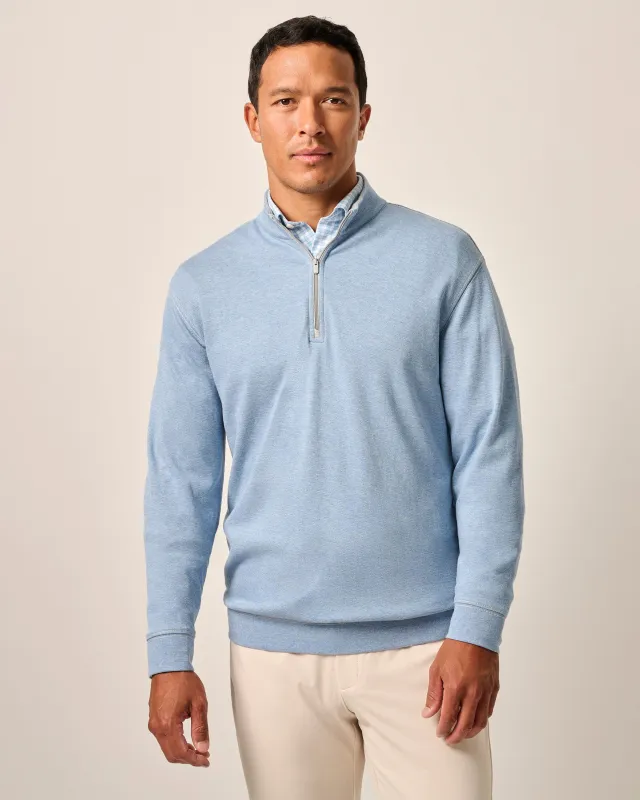 Hanks Lightweight Textured 1/4 Zip Pullover made by Johnnie-O
