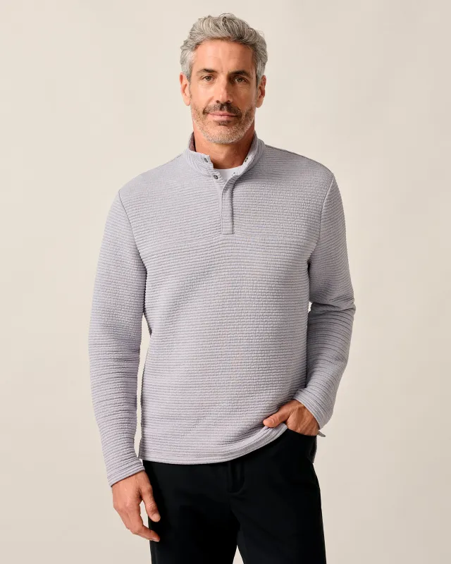 Benjy Heathered Henley Pullover made by Johnnie-O