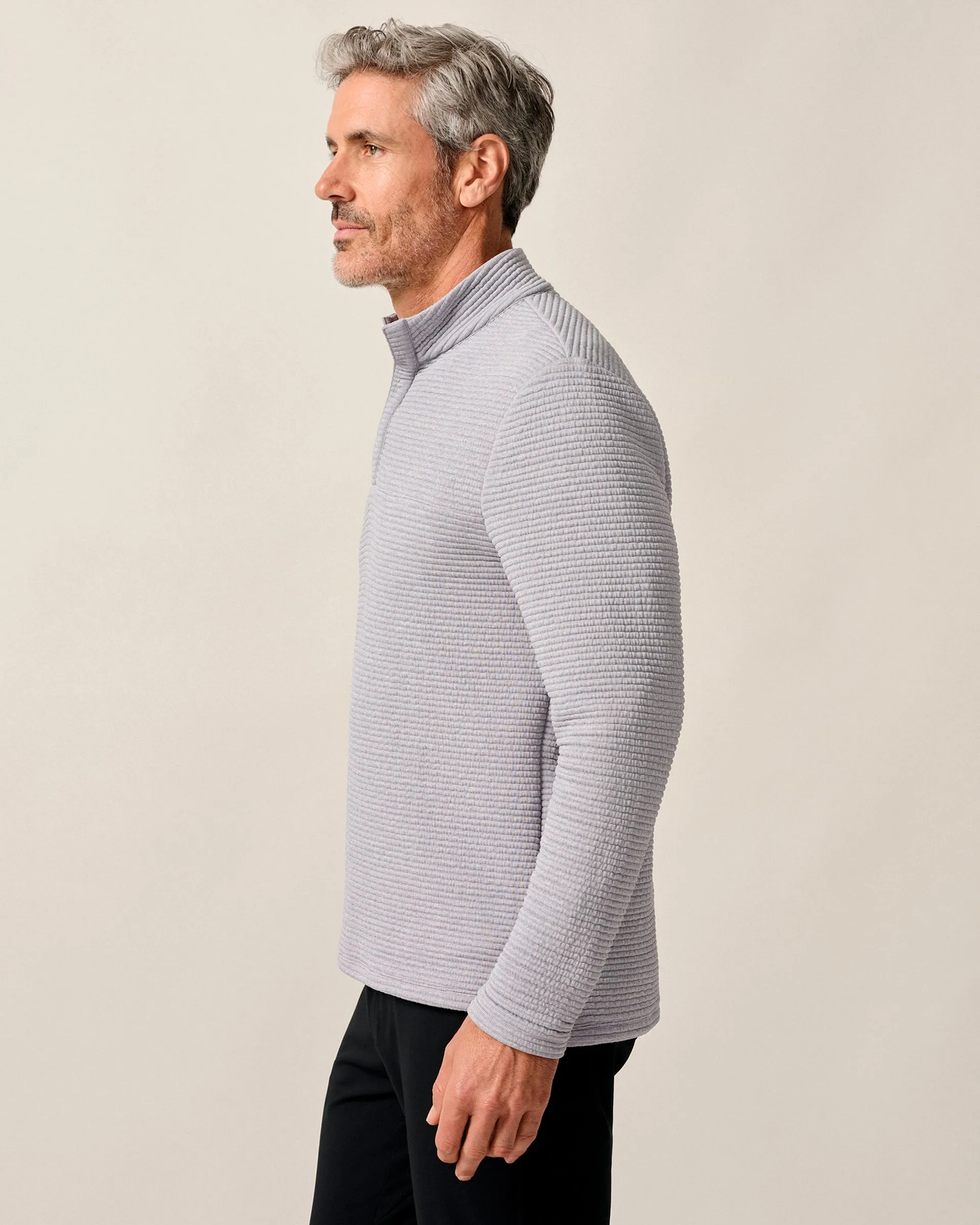 Benjy Heathered Henley Pullover sold by Johnnie-O product image thumbnail 4