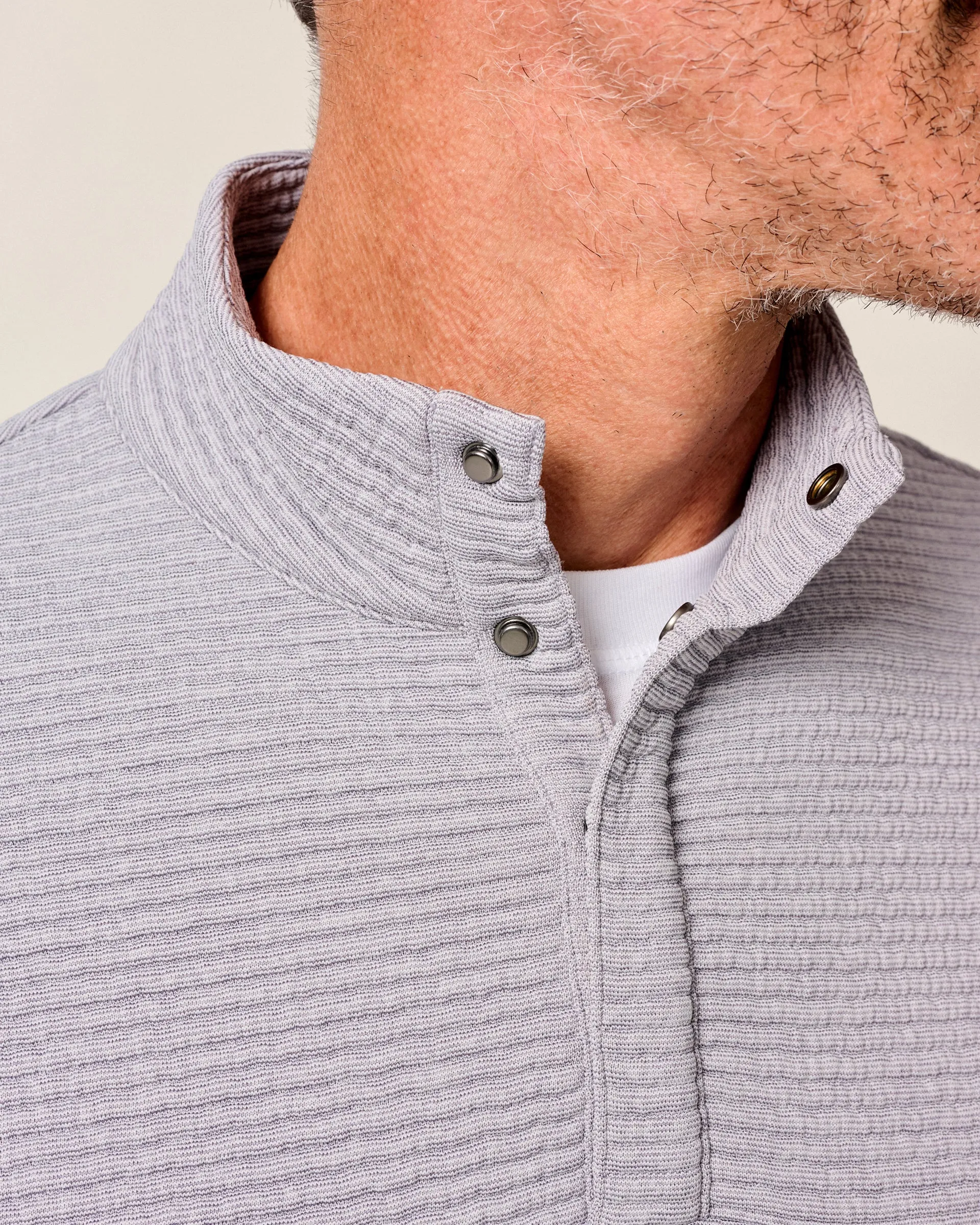 Benjy Heathered Henley Pullover sold by Johnnie-O product image thumbnail 2