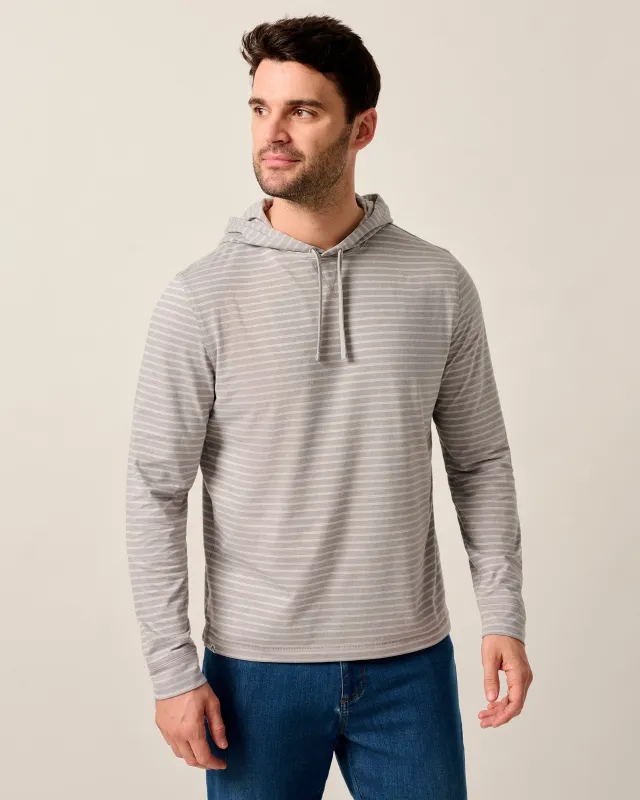 Wycliff Striped Long-Sleeve T-Shirt Hoodie made by Johnnie-O