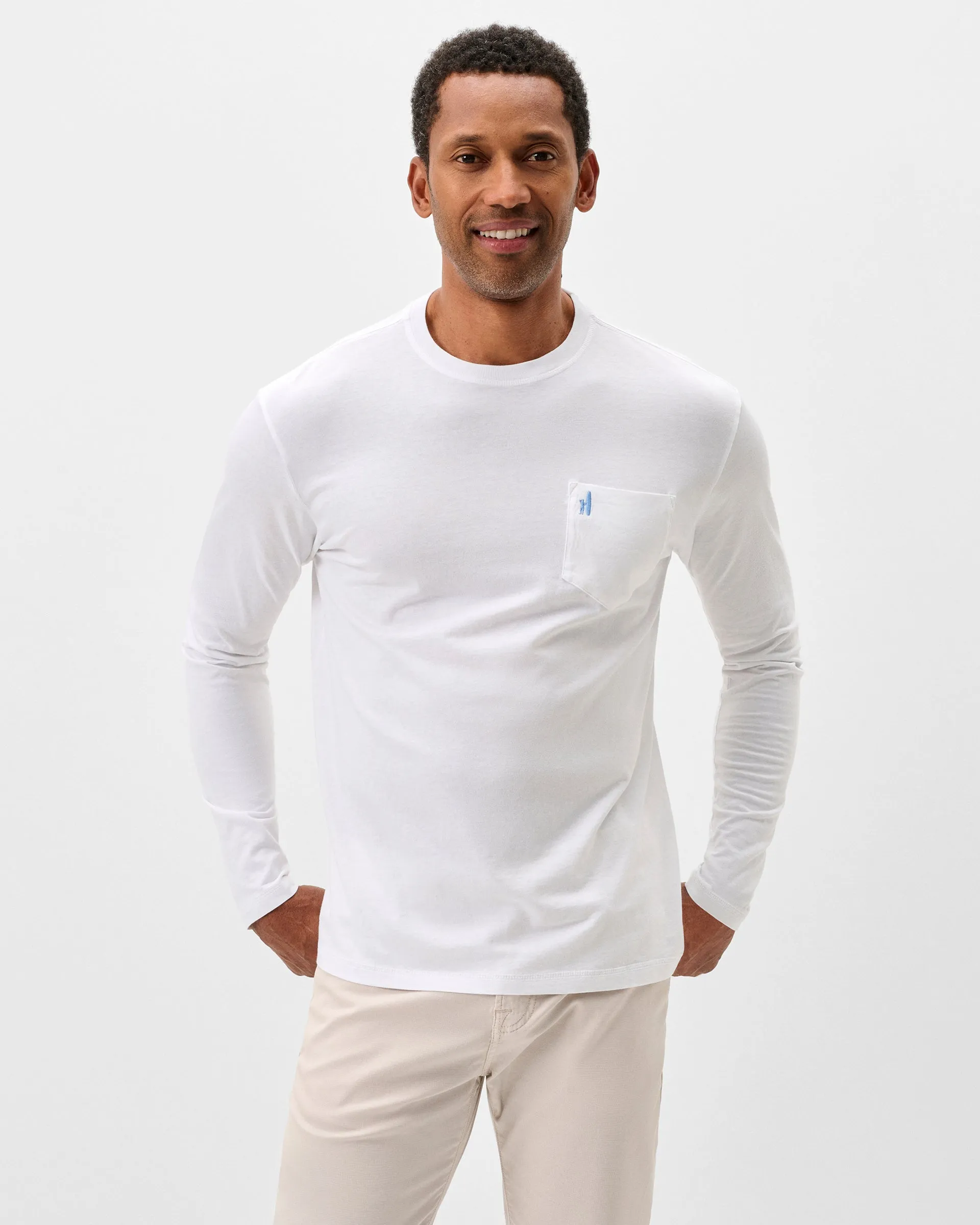 Brennan Long Sleeve Cotton Blend T-Shirt sold by Johnnie-O