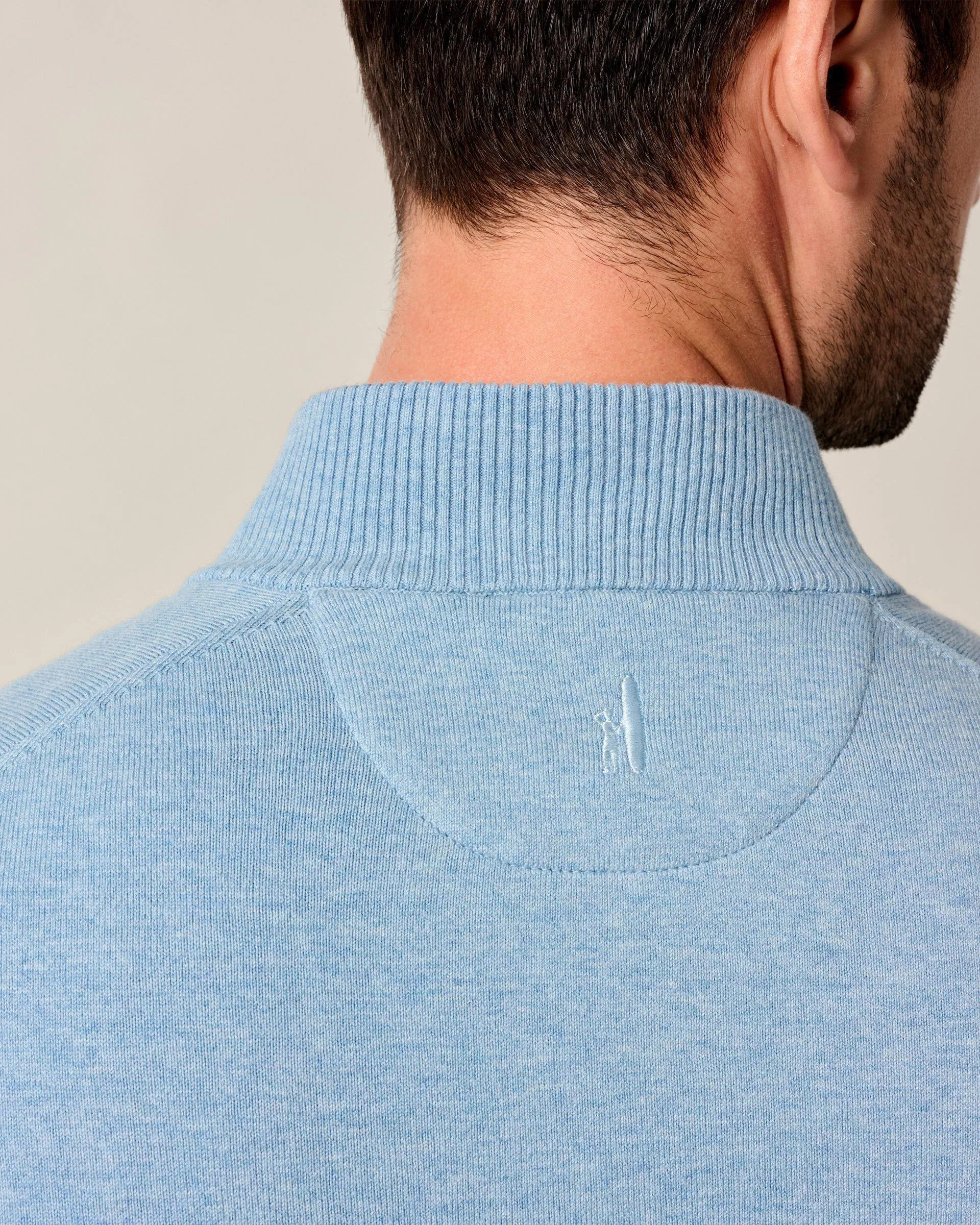Desmond Plaited Cotton Blend 1/4 Zip Sweater sold by Johnnie-O product image thumbnail 3