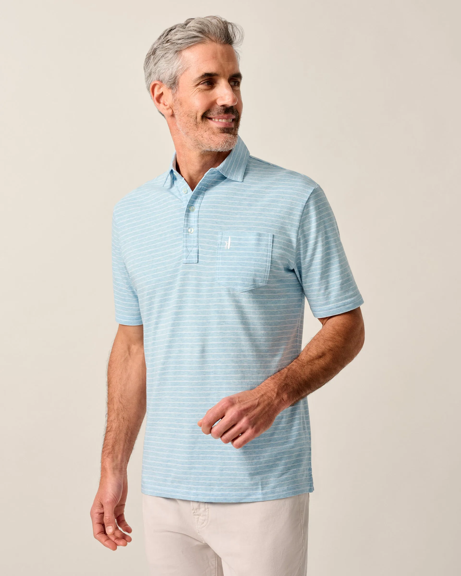 Original 4-Button Polo - Ryan Stripe sold by Johnnie-O