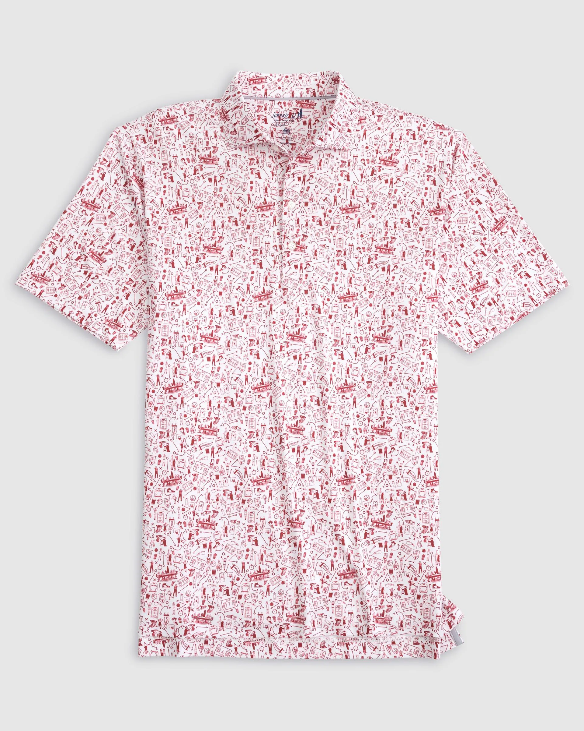 Hoop There It Is Printed Jersey Performance Polo sold by Johnnie-O