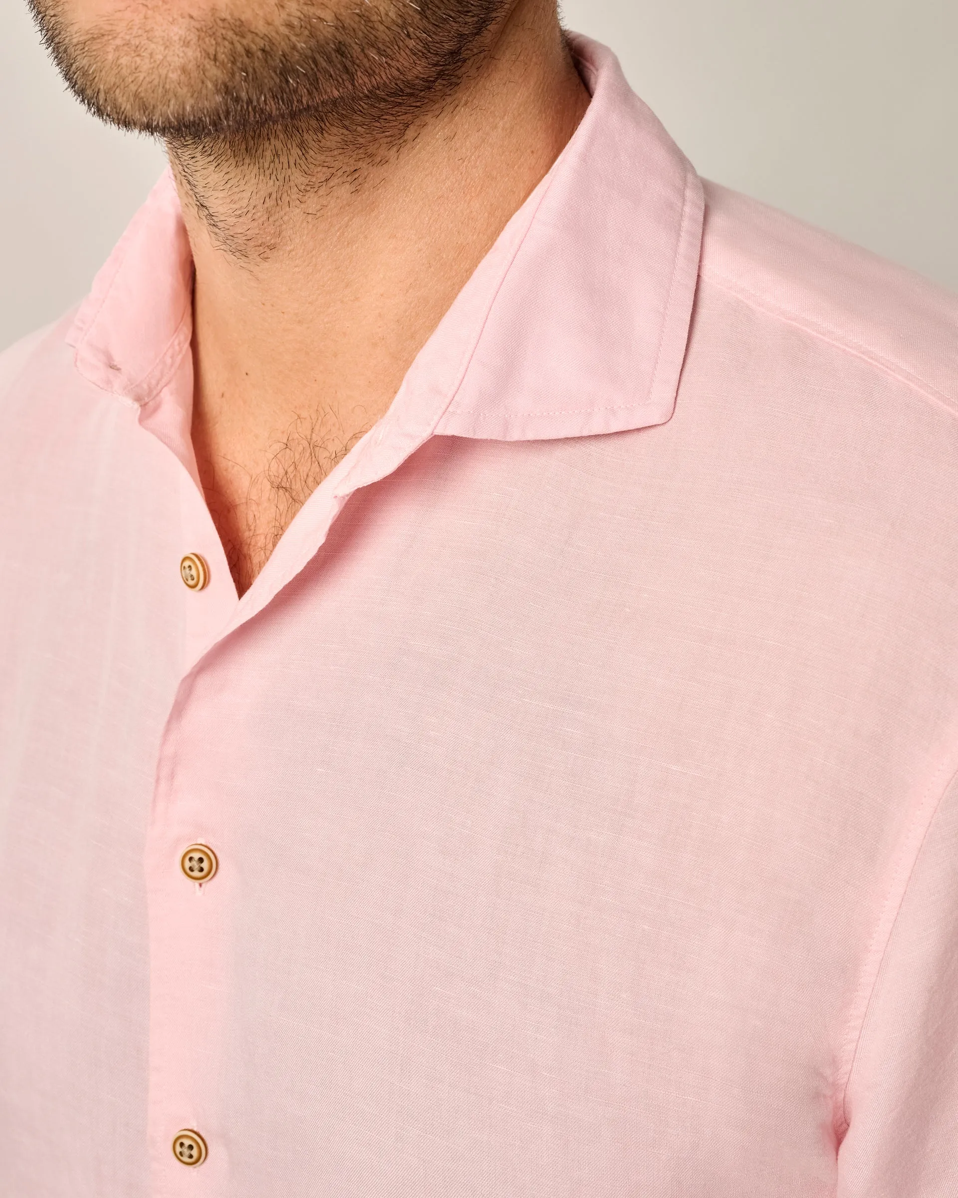 Garment Dyed Short Sleeve Printed Button Down Shirt - Gianni Solid Knit sold by Johnnie-O product image thumbnail 4