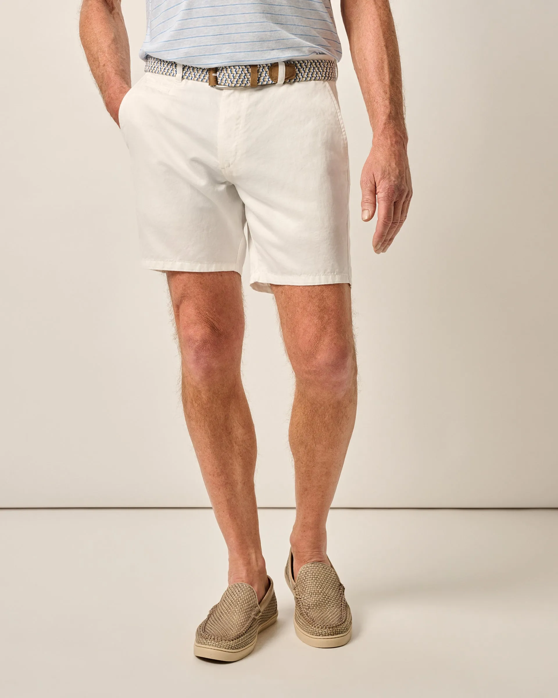 Melrose Cotton Linen Shorts sold by Johnnie-O