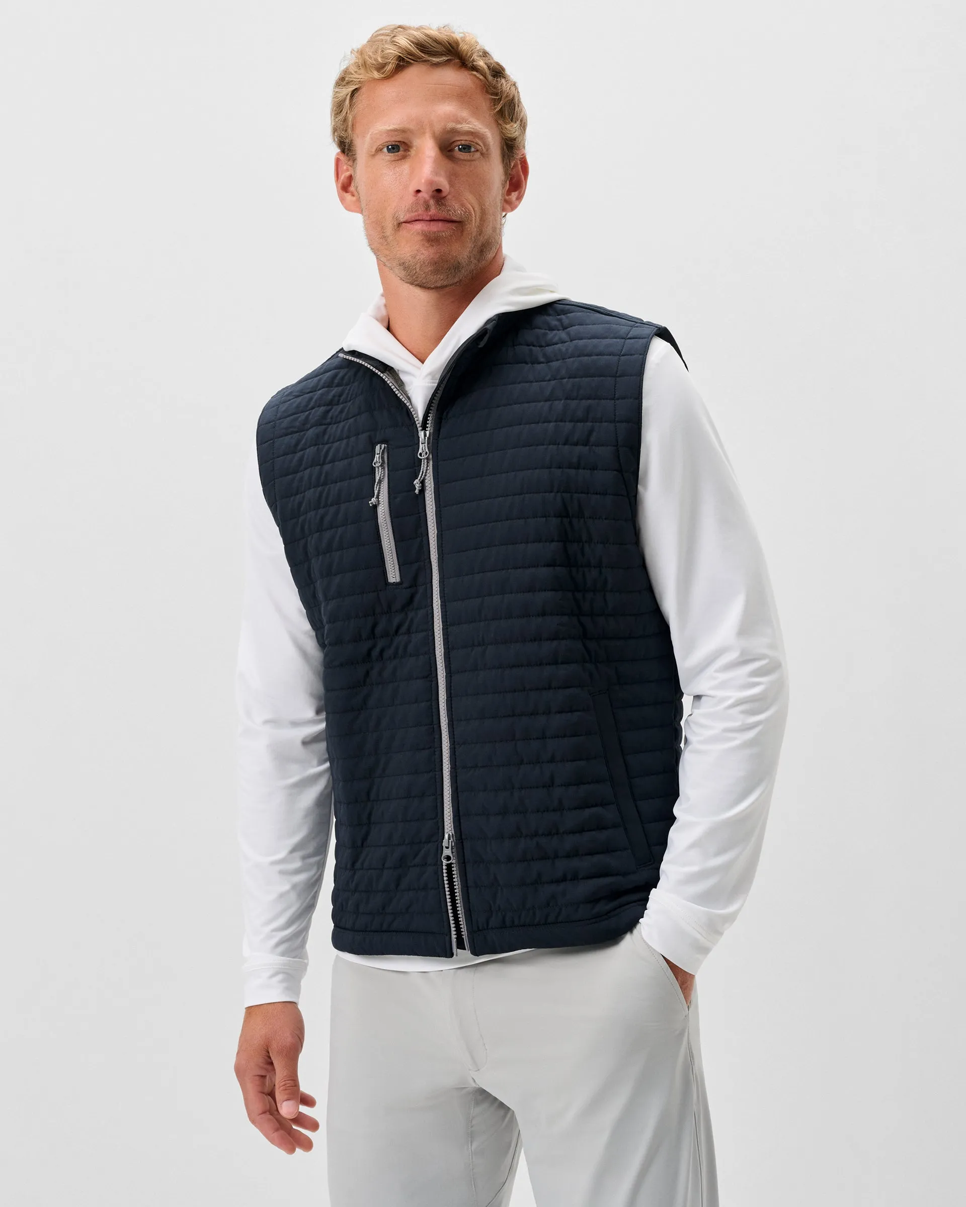 Crosswind Quilted Performance Vest sold by Johnnie-O