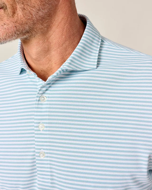 Performance Mesh Polo - Stetson Stripe sold by Johnnie-O