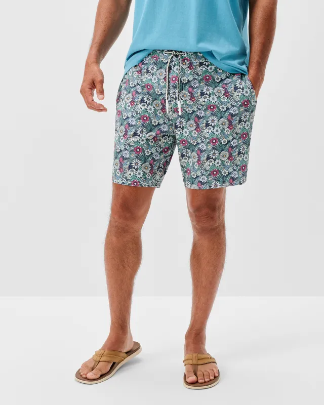 Half Elastic 7" Swim Trunks made by Johnnie-O