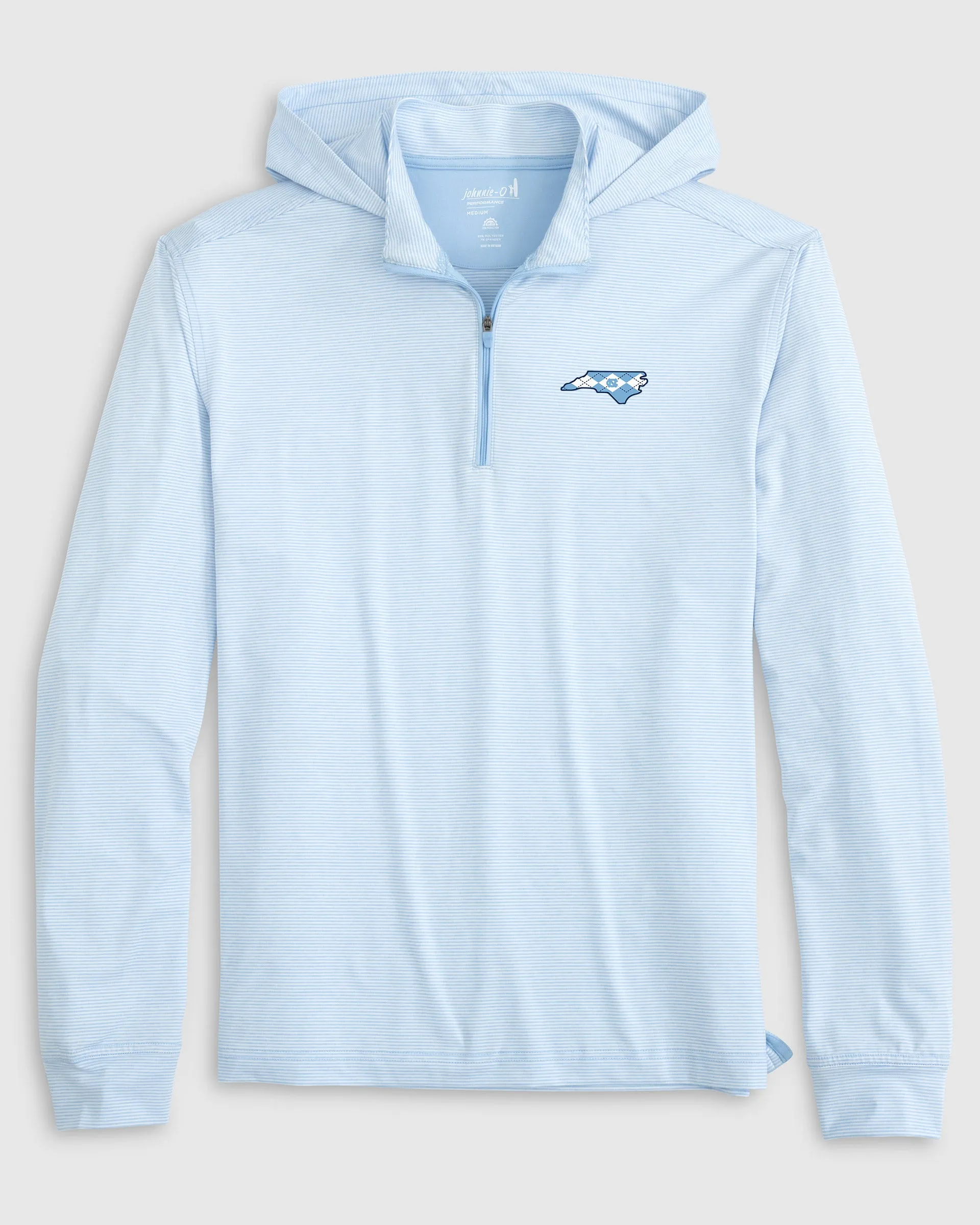 University of North Carolina Hybrid Hoodie - Argyle Logo sold by Johnnie-O
