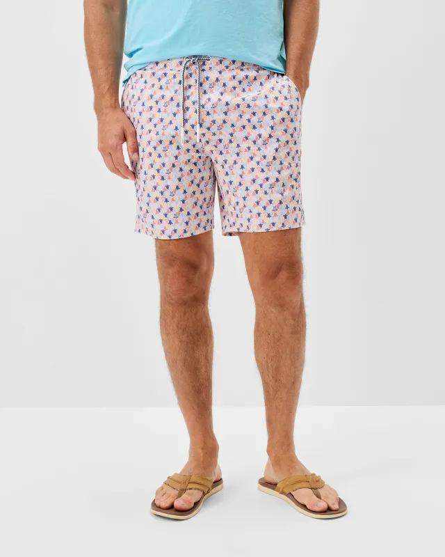 Half Elastic 7" Swim Trunks made by Johnnie-O