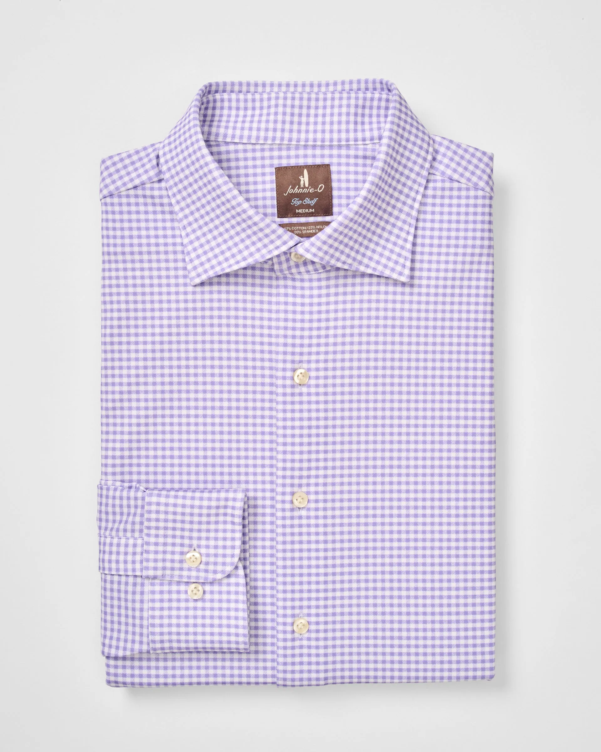 Fine Pique Knit Button Down Shirt - Albro Check sold by Johnnie-O product image thumbnail 5