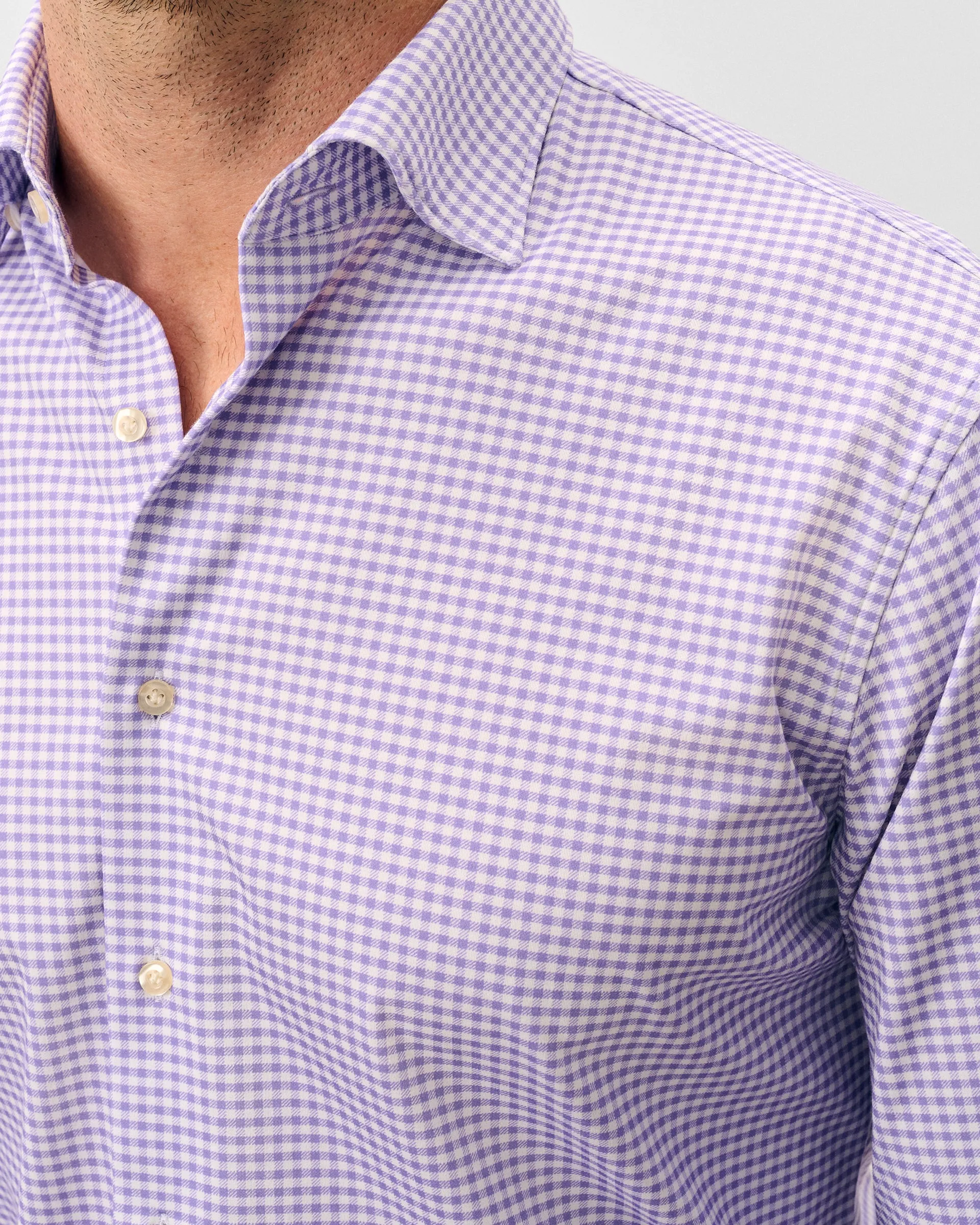 Fine Pique Knit Button Down Shirt - Albro Check sold by Johnnie-O product image thumbnail 2