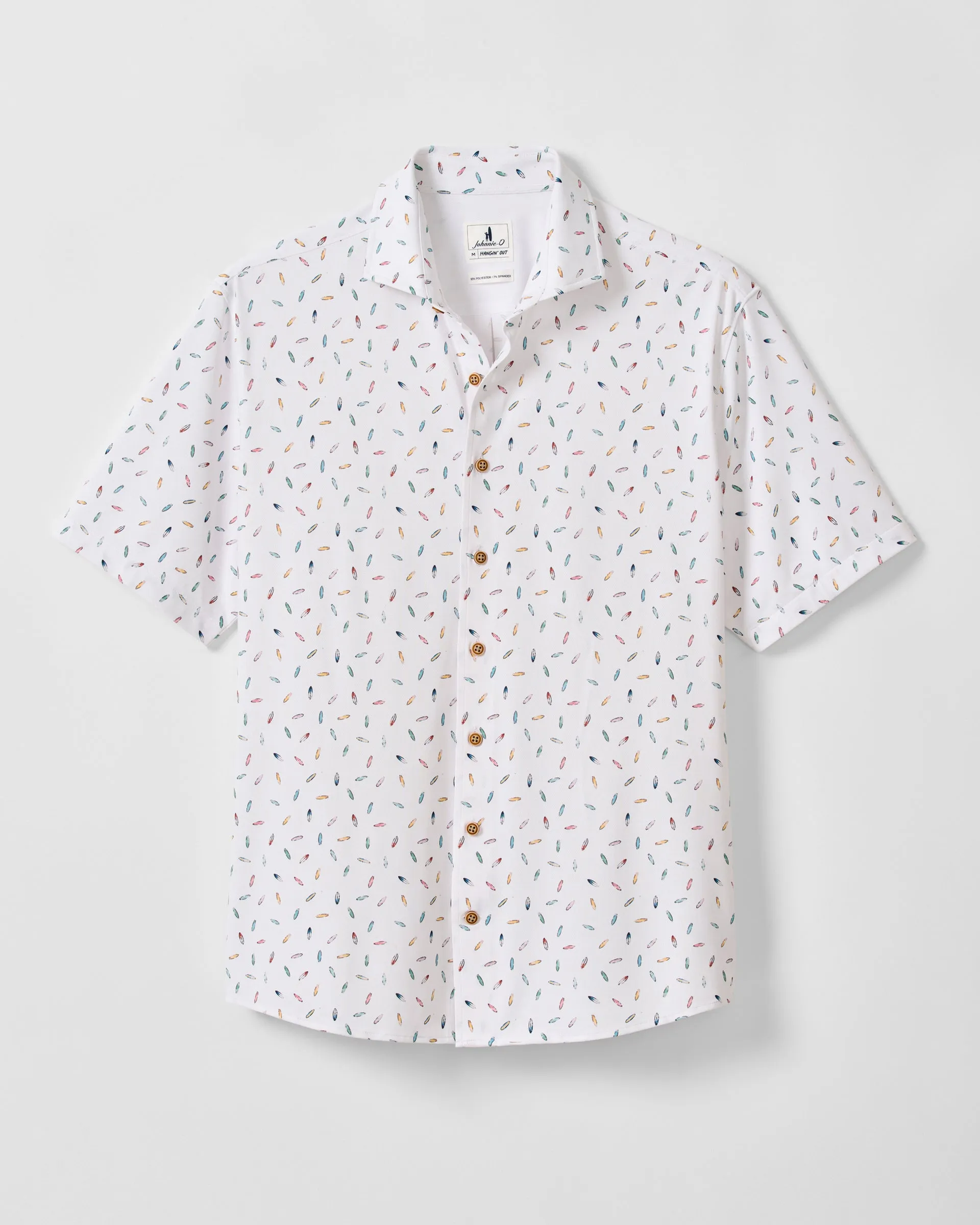 Printed Mesh Short Sleeve Button Down Shirt - Shortboard Print sold by Johnnie-O product image thumbnail 4