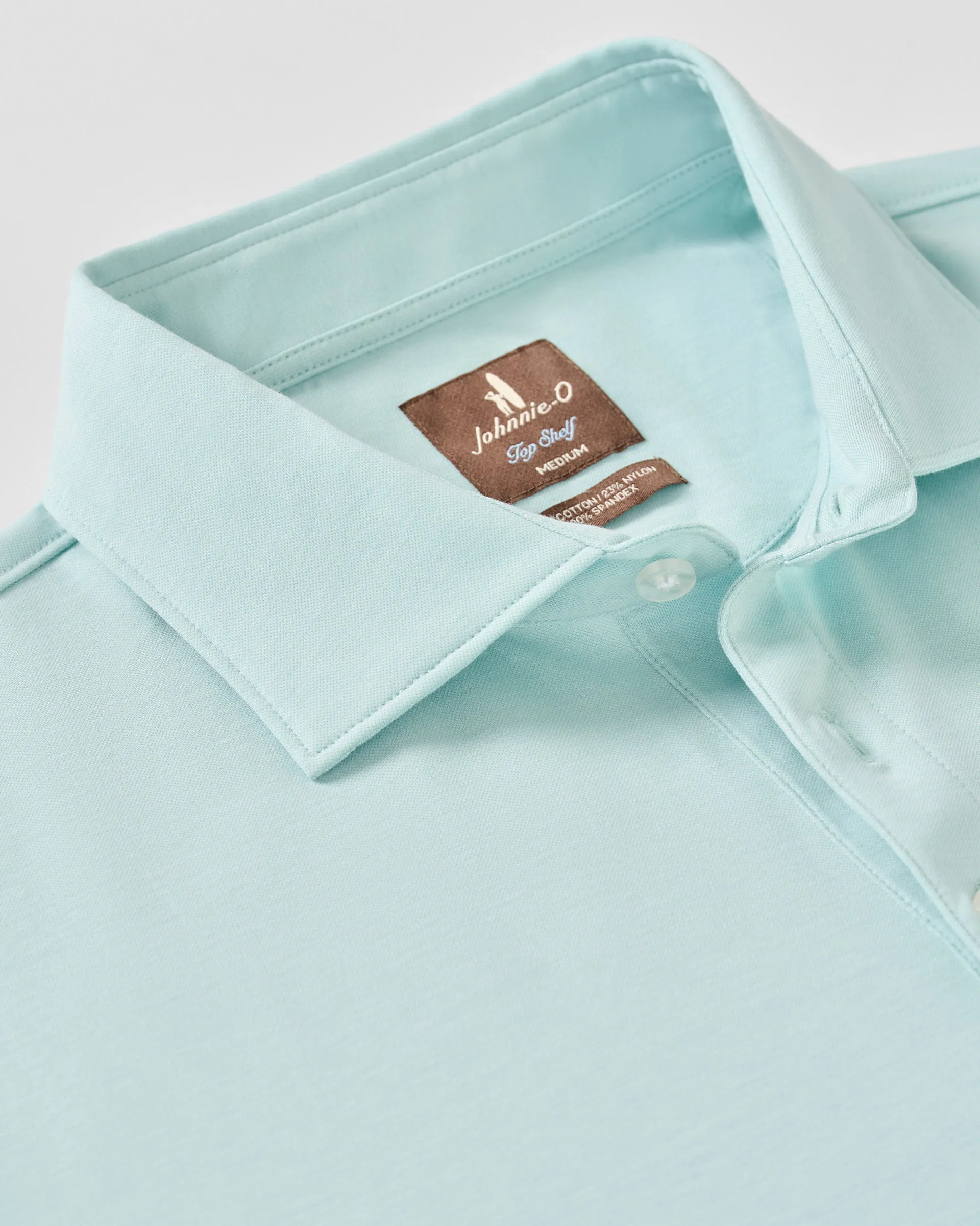 Fine Pique Knit 4-Button Polo - Elba Solid sold by Johnnie-O product image thumbnail 4