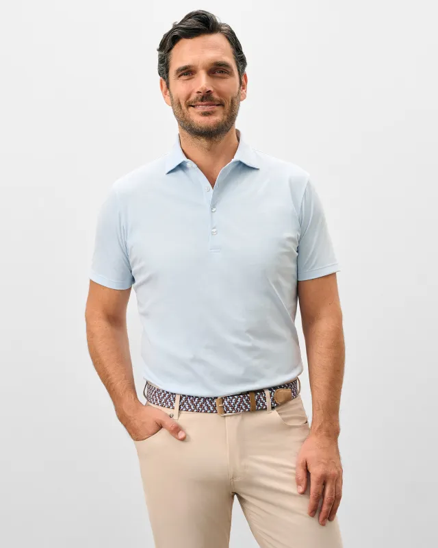 Fine Pique Knit 4-Button Polo - Elba Solid made by Johnnie-O