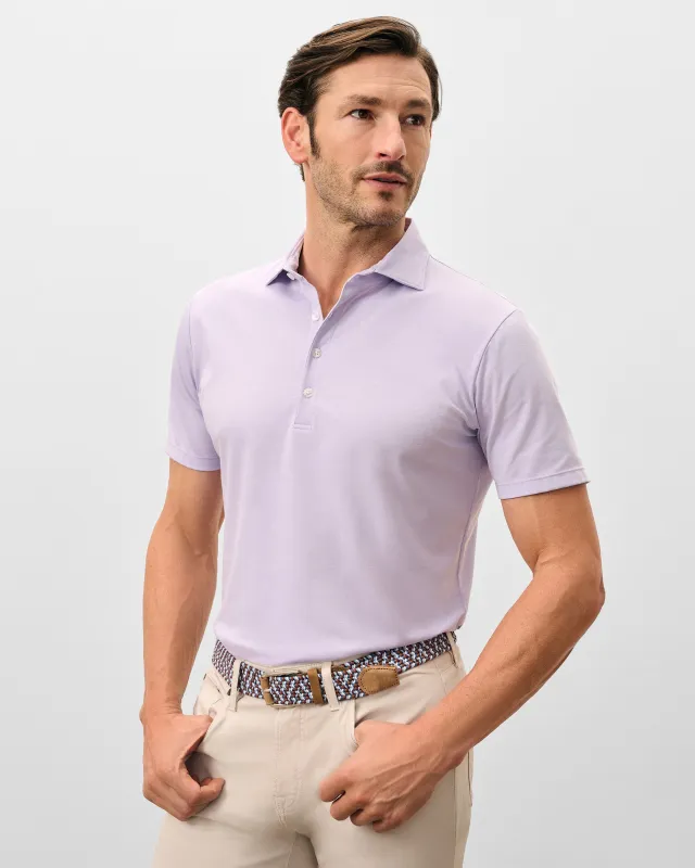 Fine Pique Knit 4-Button Polo - Elba Solid made by Johnnie-O