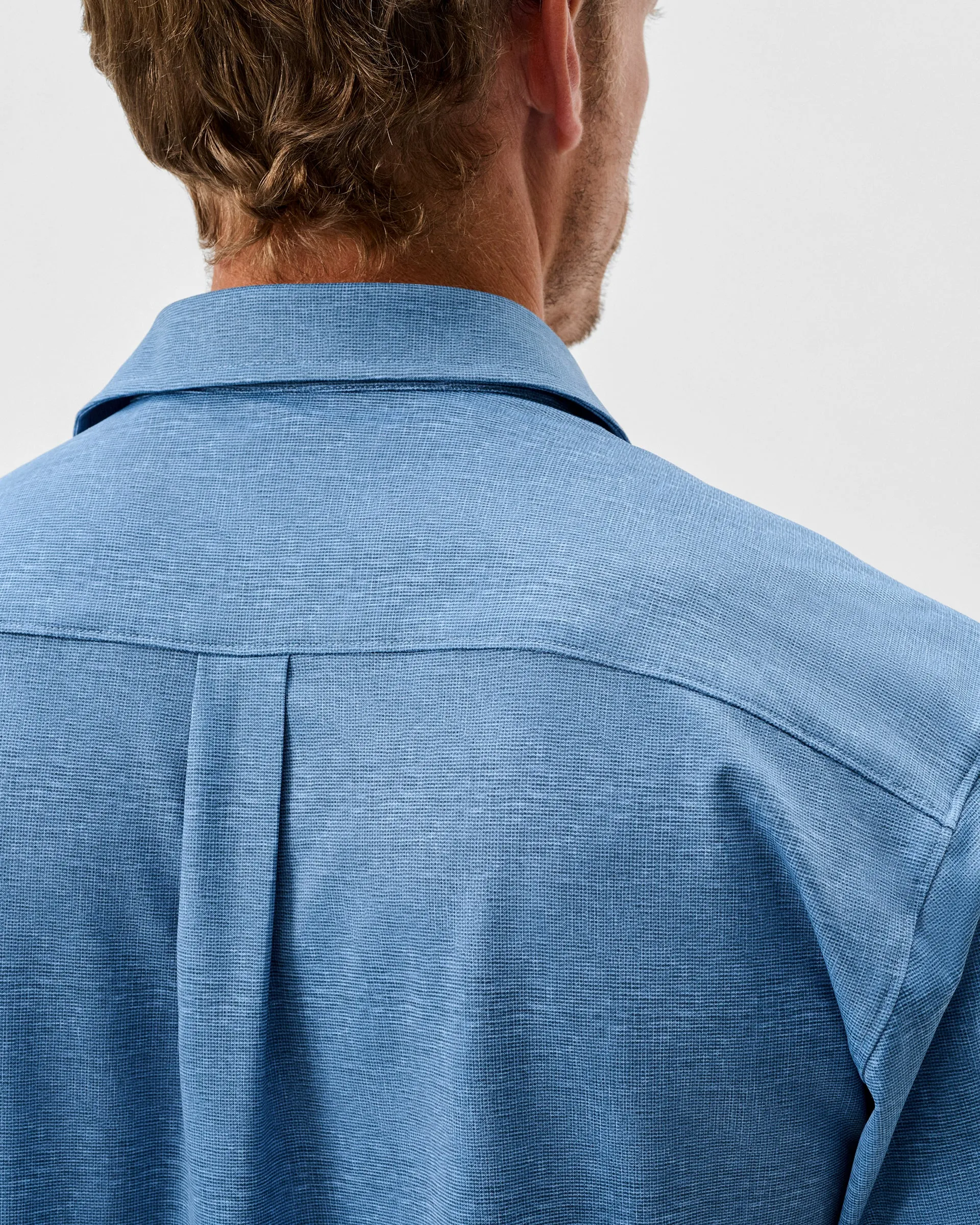 Printed Mesh Short Sleeve Button Up Shirt - Breck Printed Solid Knit sold by Johnnie-O product image thumbnail 4