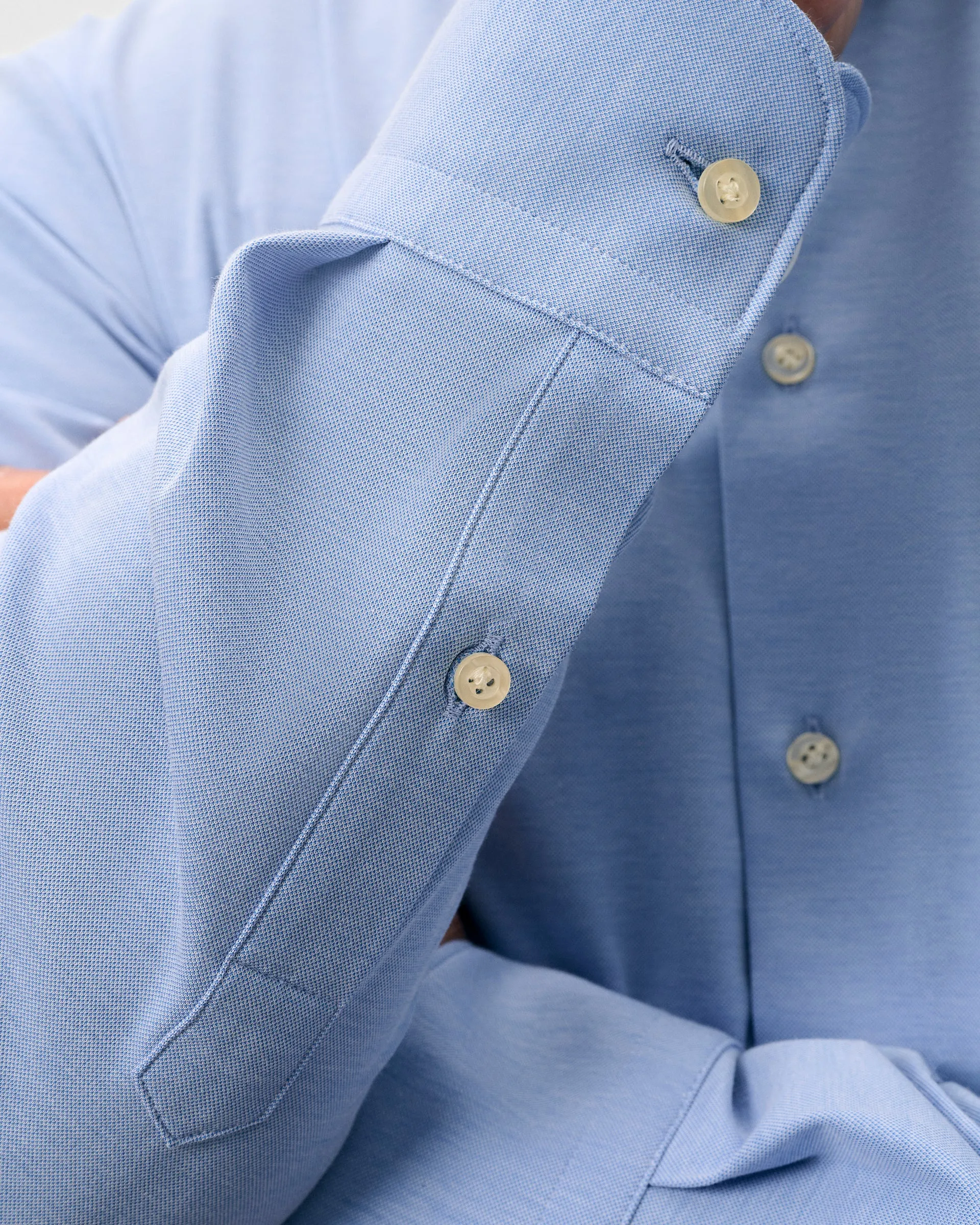 Fine Pique Knit Button Down Shirt - Boughton Solid sold by Johnnie-O product image thumbnail 4