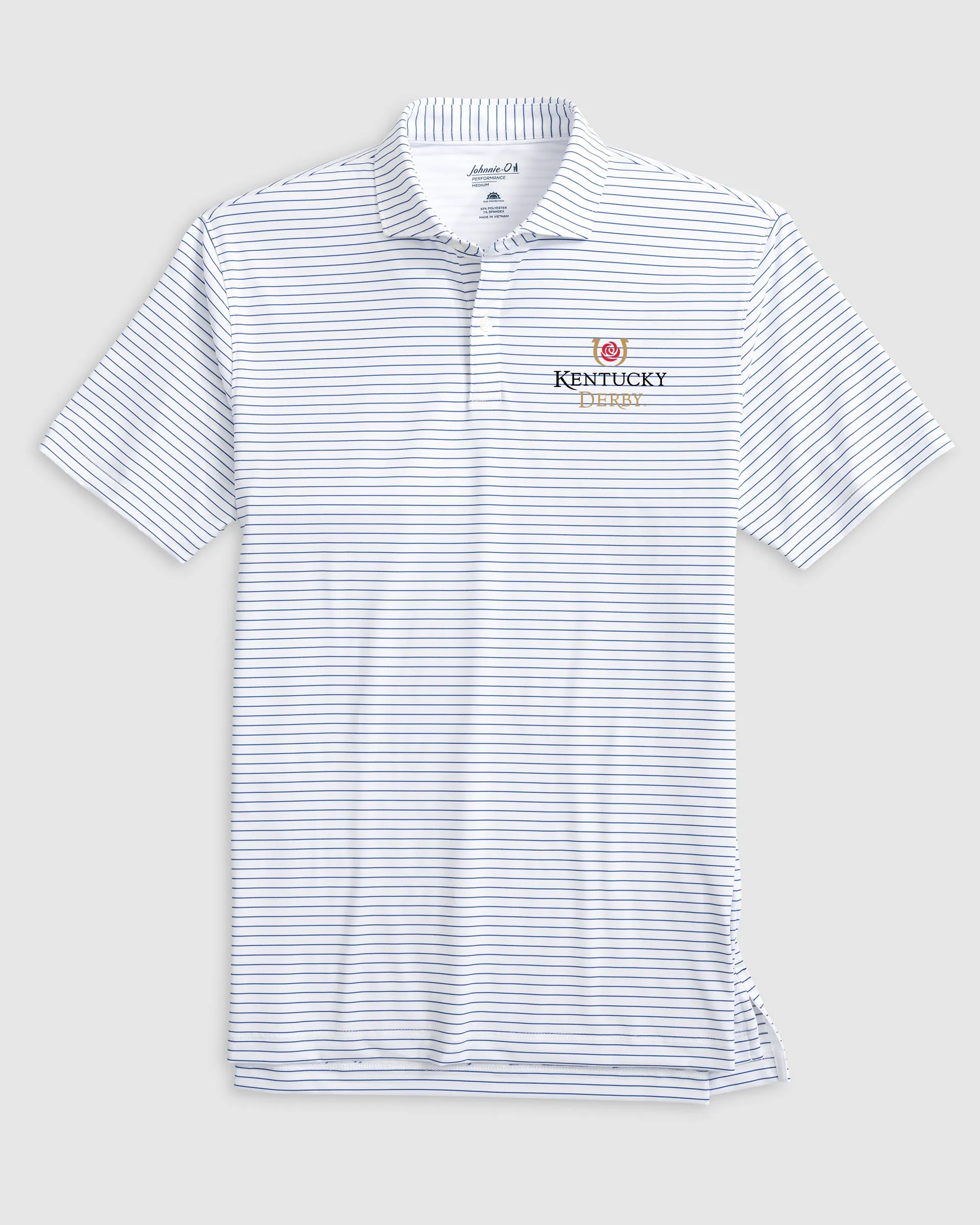 Kentucky Derby Beau Striped Performance Jersey Polo sold by Johnnie-O