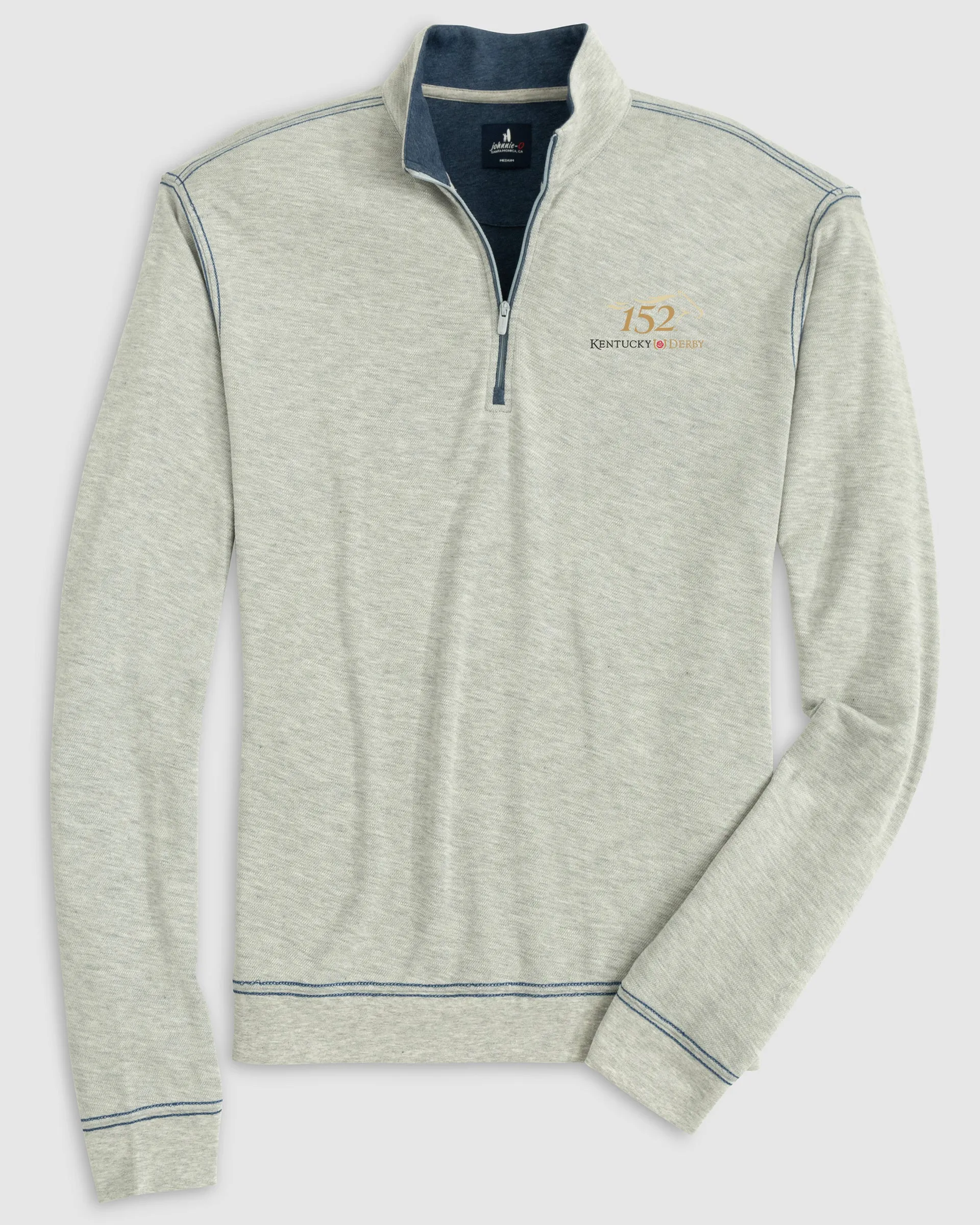 Kentucky Derby Hanks Lightweight Textured 1/4 Zip Pullover - 152nd Logo sold by Johnnie-O product image thumbnail 2