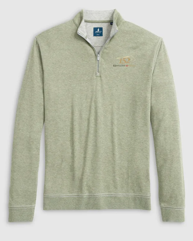 Kentucky Derby Hanks Lightweight Textured 1/4 Zip Pullover - 152nd Logo made by Johnnie-O