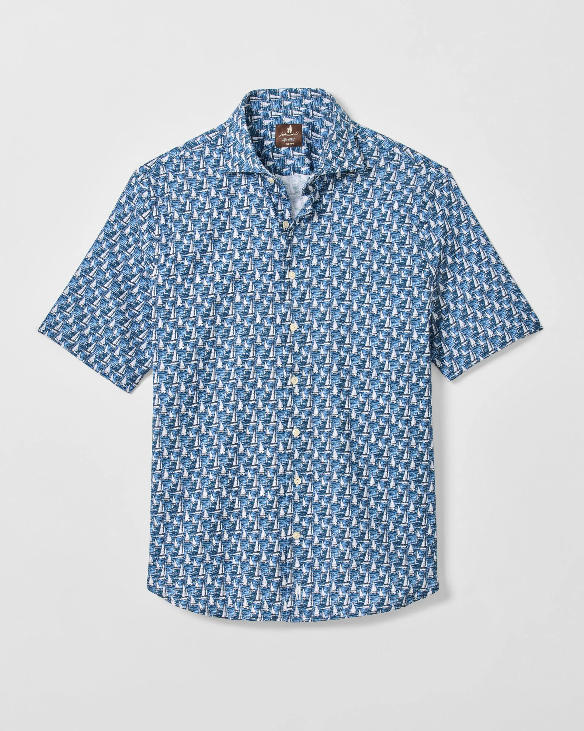 Tencel Blend Short Sleeve Button Down Shirt - Sailboat Print sold by Johnnie-O product image thumbnail 5