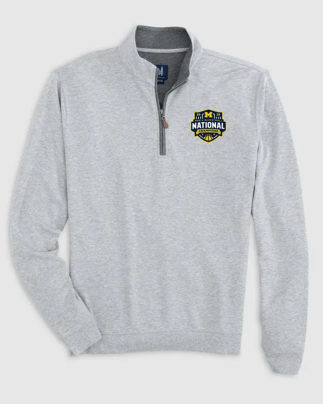 University of Michigan Sully 1/4 Zip - 2026 Men's College Basketball Champions Logo made by Johnnie-O
