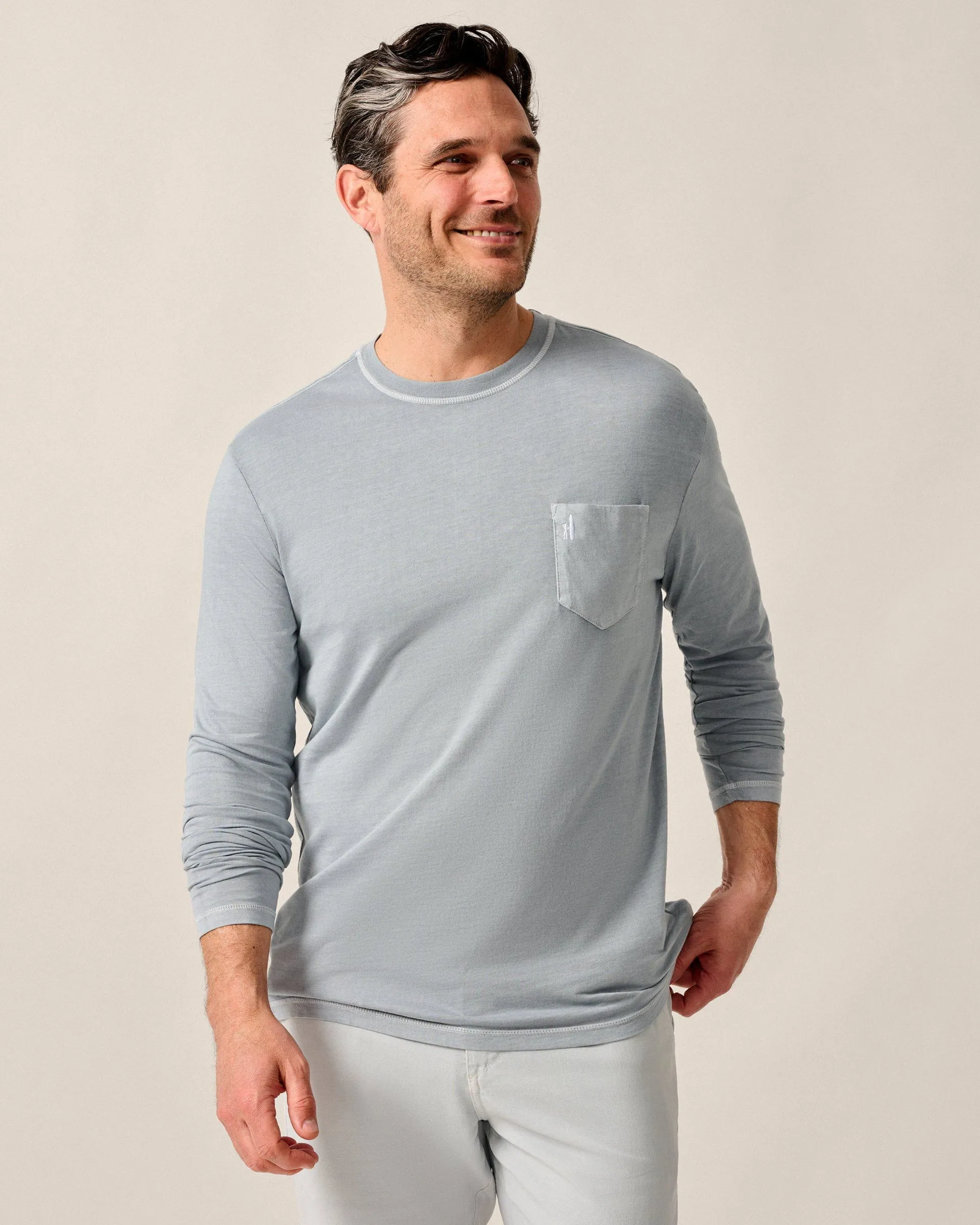 Brennan Long Sleeve Cotton Blend T-Shirt sold by Johnnie-O