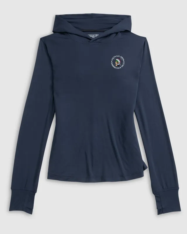 Women's 126th U.S. Open Talon Featherweight Performance Hoodie made by Johnnie-O