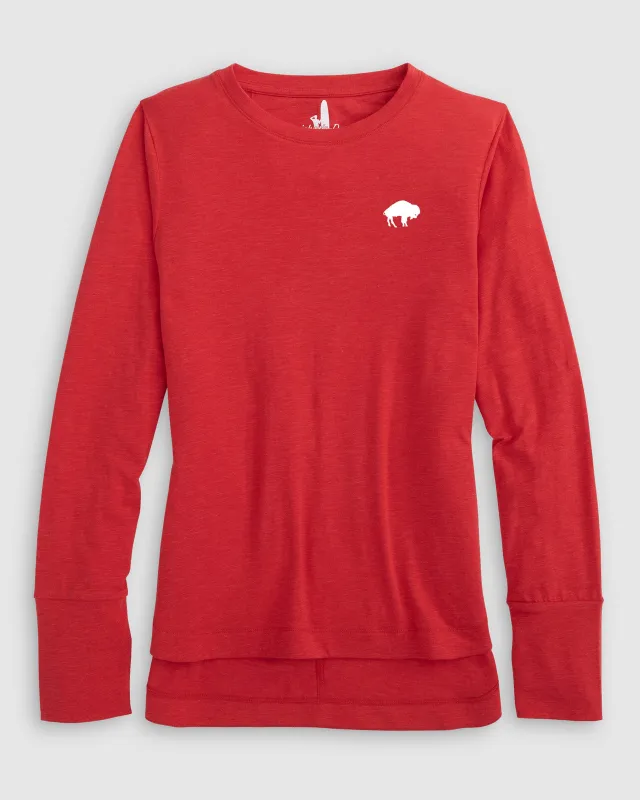 Women's Buffalo Bills Valerie Long Sleeve Tee - Classic Logo made by Johnnie-O