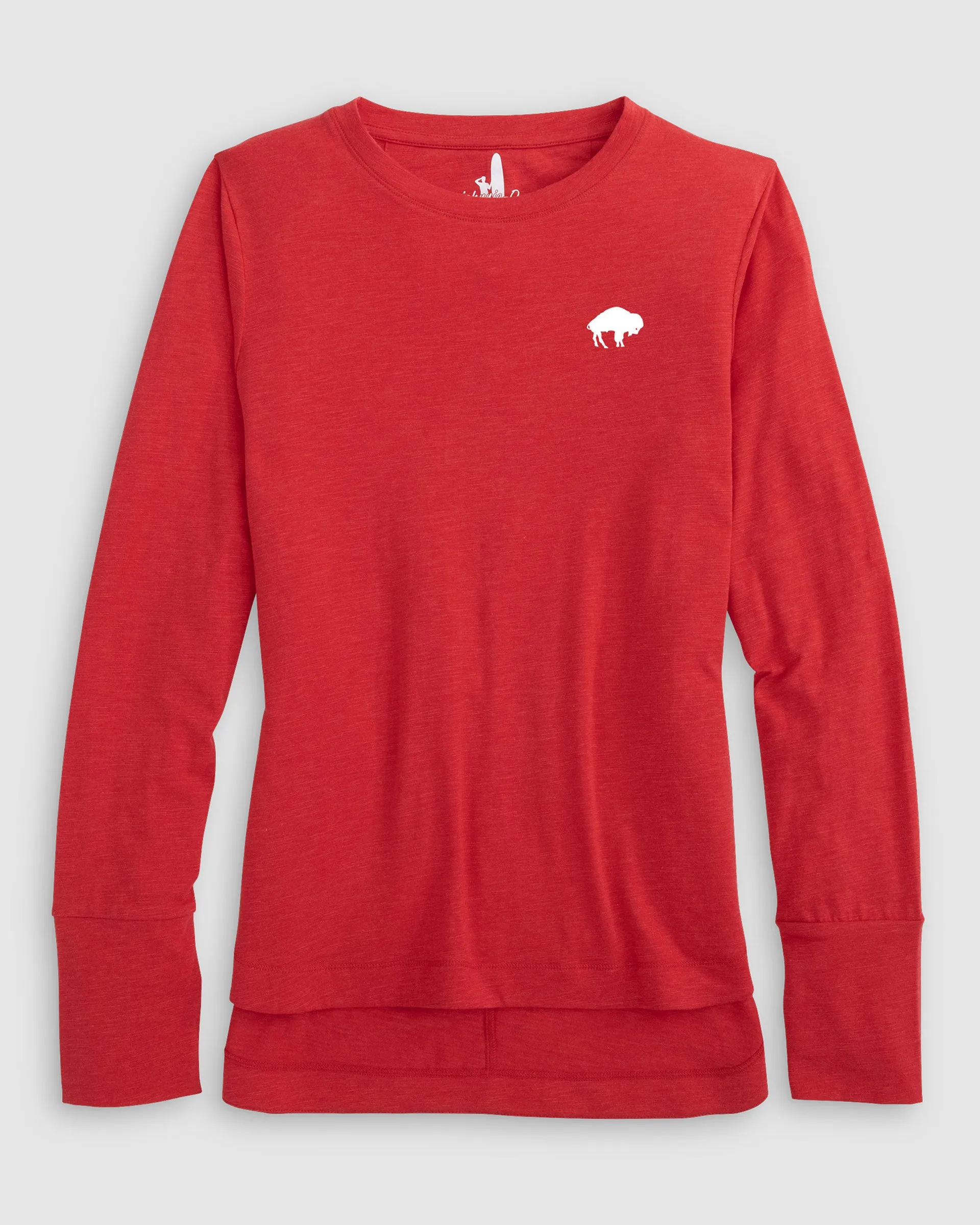Women's Buffalo Bills Valerie Long Sleeve Tee - Classic Logo sold by Johnnie-O