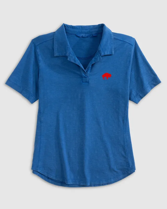 Women's Buffalo Bills Coastal Wash Polo - Classic Logo made by Johnnie-O